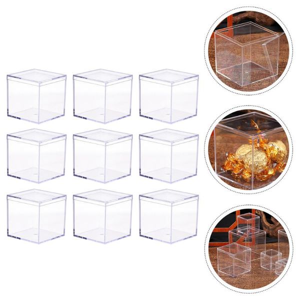 

gift wrap 9pcs transparent packing boxes creative square shape candy containers