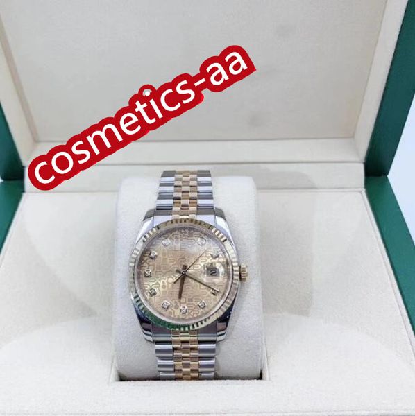 

bp factory classic watches 1262233 116231 116233 116234 36mm pattern dial mechanical automatic diamond gold dial jubilee bracelet with box 2, Slivery;brown