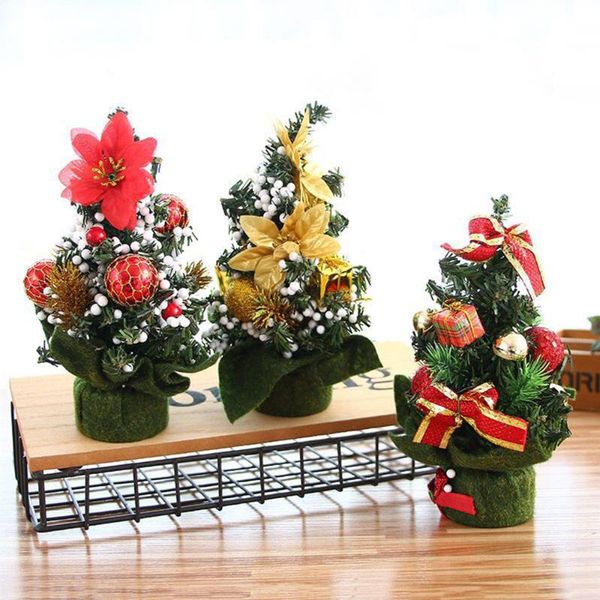 

christmas decorations 20cm mini table tree small desk xmas party ornament decorated for home office decoration
