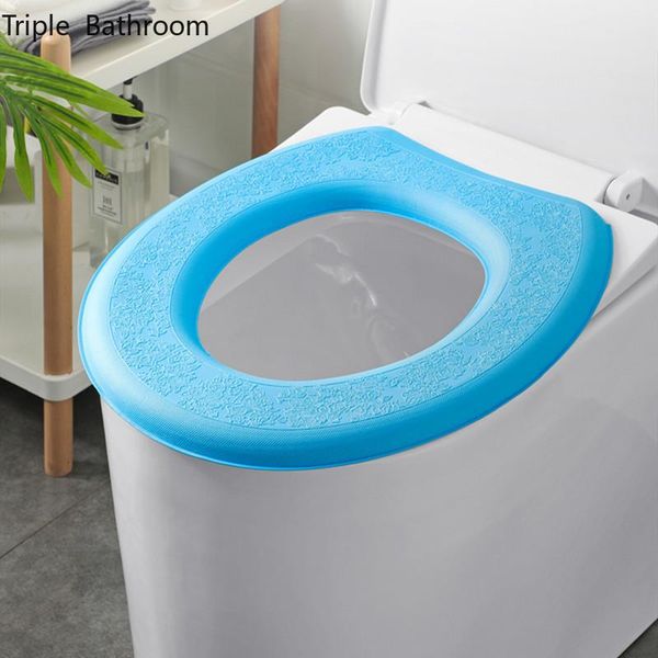 

toilet seat covers summer solid color eva mat waterproof universal paste type soft cover bathroom accessories thicken cushion