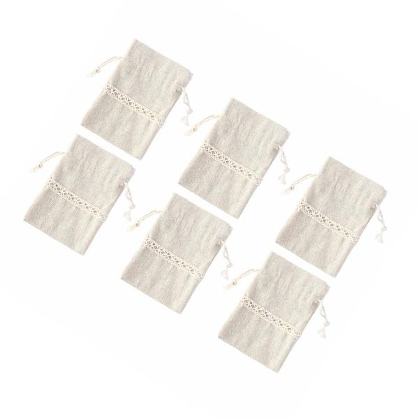 

storage bags 6pcs portable jewelry pouches drawstring practical