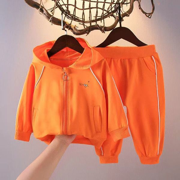 

children's suit spring children sport clothing set hooded pant autumn baby boy casual clothes girl 2 piece suit 0-4 years kid hoodies s, White