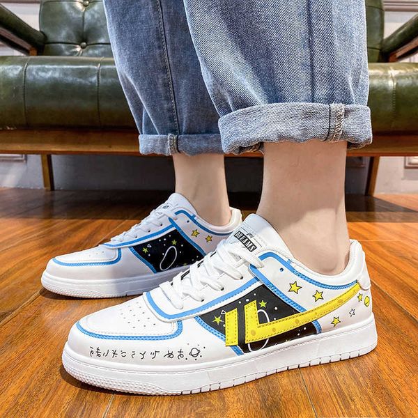 

couple shoes fashion sports soft bottom breathable small white color matching board casual for men and women