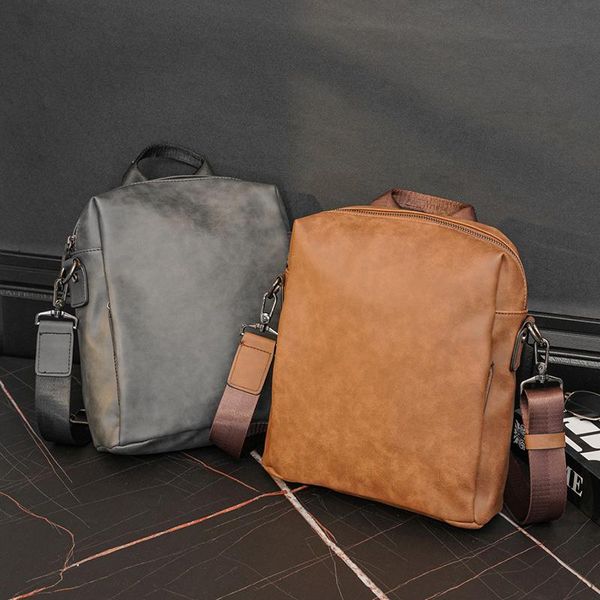 

briefcases vintage men's handbags pu leather briefcase men shoulder bag travel crossbody bags man messenger zipper sac a main xa421m