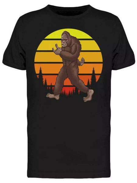 

bigfoot rocker retro sunset tee men's -image by shutterstock, White;black