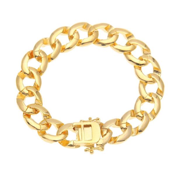 

link, chain 100% zircon+copper men hip hop style bracelets iced out bling fashion bracelet jewelry christmas gift, Black