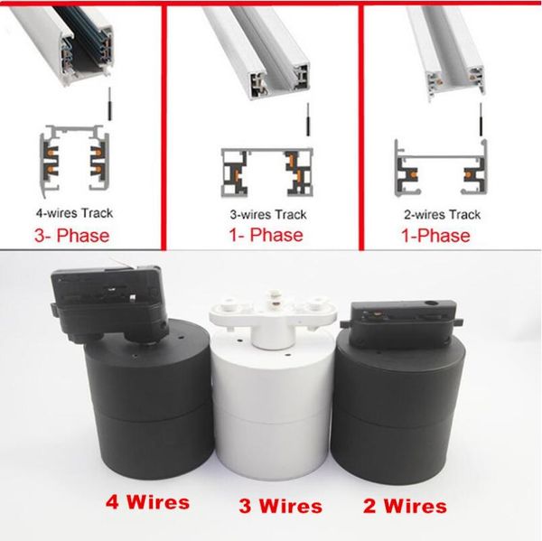 

bulbs 2line 3 line 4line led track light 15w 20w cob dimmable rail spot lights 10w adjustable lamps ac110v-240v