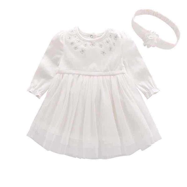 

plain white pink spring and autumn long sleeve princess dress pure girl full moon dress skirt, Red;yellow