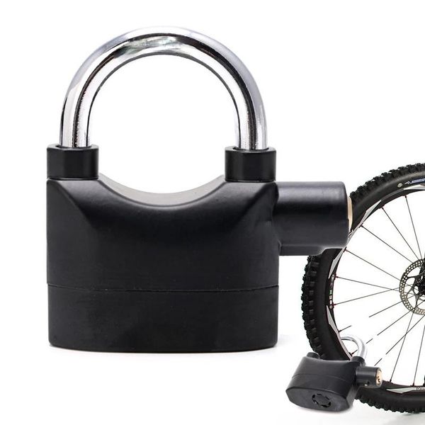 

bike locks black waterproof siren alarm padlock lock for motorcycle bicycle perfect 110db pad