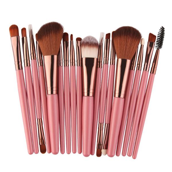 

makeup brushes set professional 18 pcs brush tools make-up toiletry kit wool make up natural hair s
