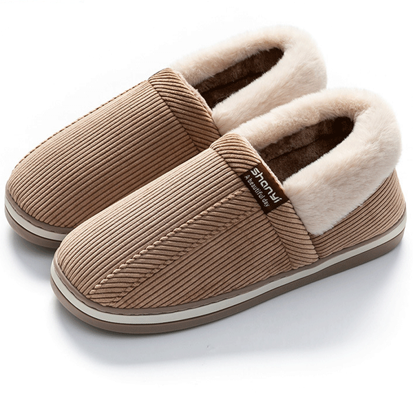 

winter womens slippers soft plush cotton house shoes platform non slip furry female slippers warm slip on foam slippers, Black