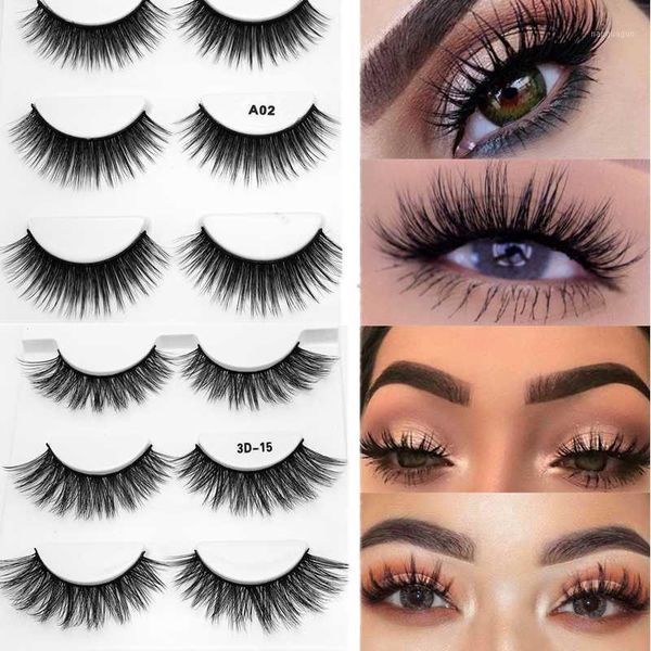 

pairs 9 styles 3d faux mink hair soft false eyelashes fluffy wispy thick lashes handmade eye makeup extension tools1