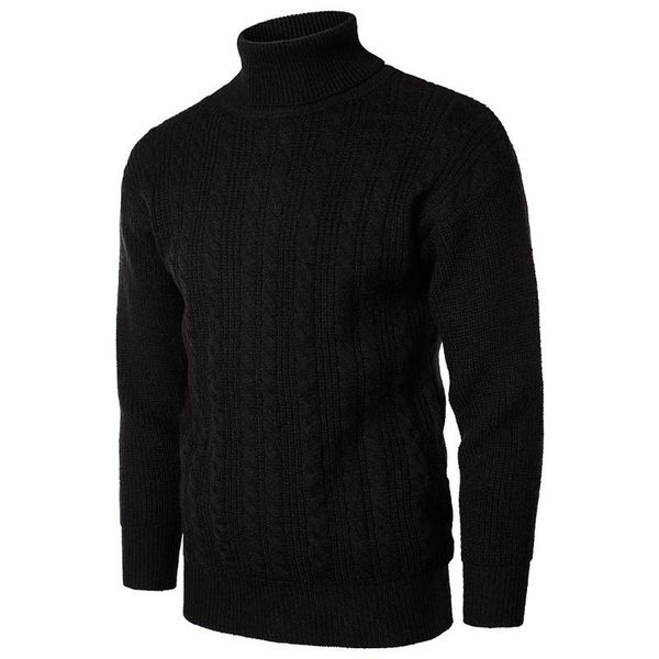 

men's sweaters high-quality winter slim sweater knitwear turtleneck fashion bottoming pullovers, White;black