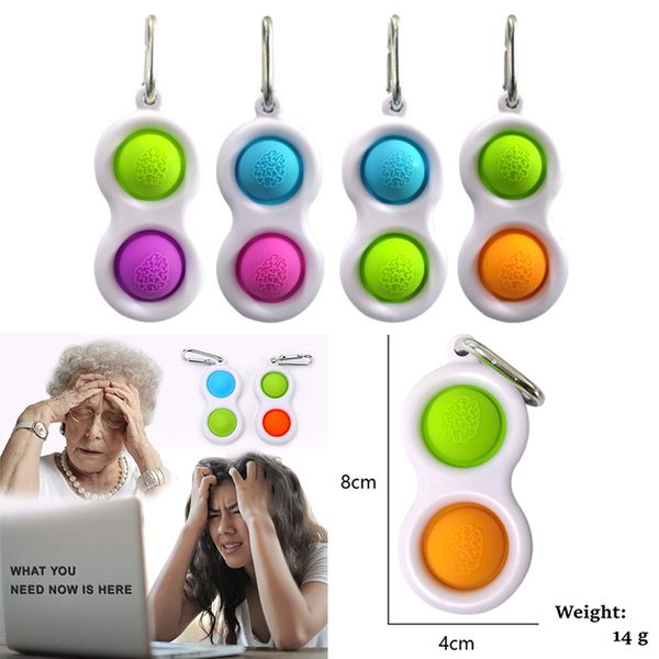 

wholesale stress relief household sundries fidget toy simple dimple pop it triangle small keyring pendant push bubbles special needs kids to