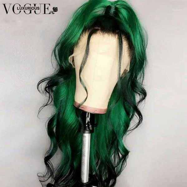 

transparent lace wigs for women 13x4 body wave front wig ombre green honey blonde brazilian red human hair wigs1, Black;brown