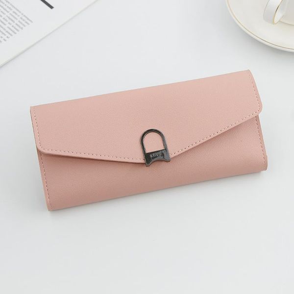 

wallets 2021 fashion cute long wallet ms. coin bag doka female clutch small purse ticket money clip, Red;black