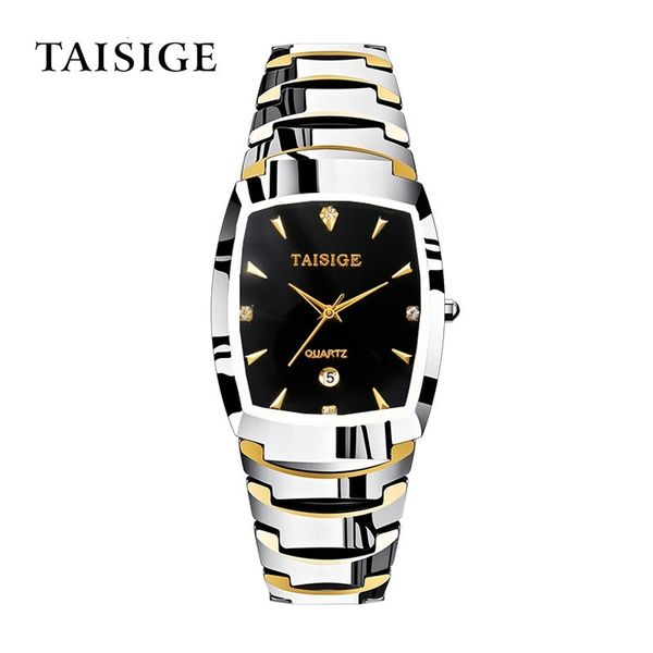 

watches sale taisige 2021 tungsten steel watch man waterproof wristwatch japan vj12 movt luxury brand men relogio masculino, Slivery;brown