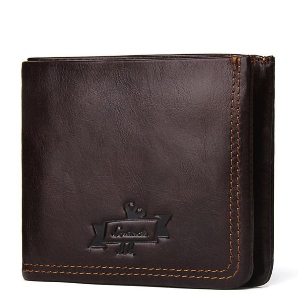 

wallets brand genuine leather men's wallet vintage short money bag zip coin purse multi-card position card holder, Red;black