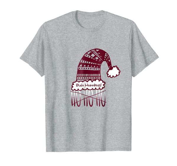 

ho ho ho... bah humbug santa hat t-shirt, White;black