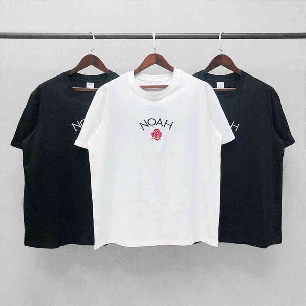 

rose core boarding s noah katoen tee streetwear women's crop men's t-shirt oversized t-shirt, White;black
