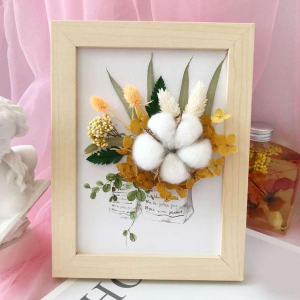 

frames 1* quality dried flower three-dimensional po frame table decoration suitable for office home 18*13cm