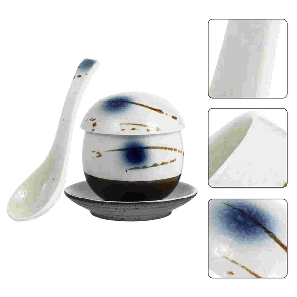 

bowls 1 set japanese style ceramic bowl creative underglaze steamed egg