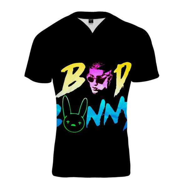 

men's t-shirts rapper bad 3d casual sport quick-drying man t shirts summer v-neck plus size jersey tee, White;black
