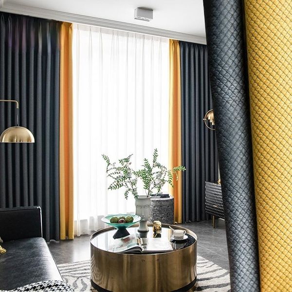 

thickened full blackout curtains rebeni finished for living dining room bedroom curtain & drapes