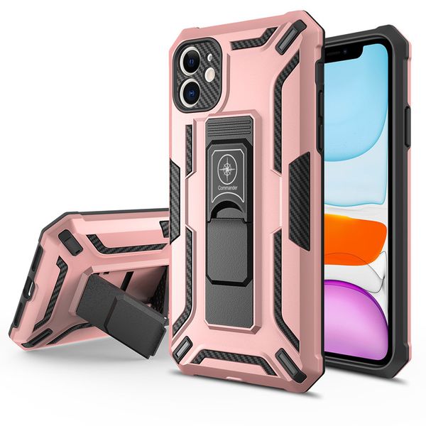 Per ZTE Blade A7S Custodie per telefoni TPU PC 2 in 1 staffa invisibile accessori mobili magnetici cover posteriore