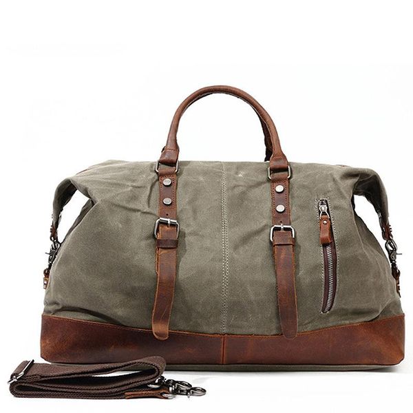 

duffel bags men travel large canvas leather bag waterproof mens weekender overnight carryon luggage handbag for women