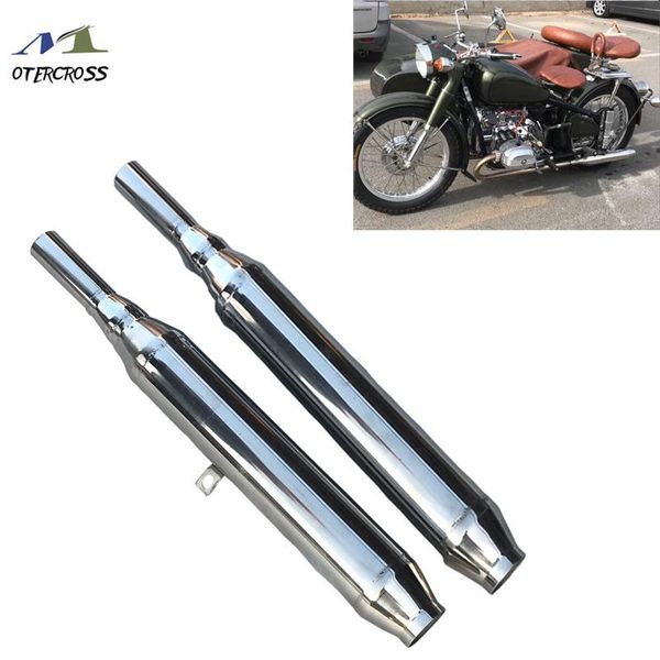 

motorcycle exhaust system cj-k750 retro modify rear muffler custom stainless steel fishtail mufflers for r50 r1 r12 r 71 m72