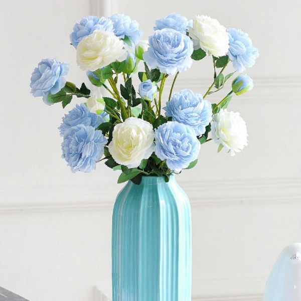 

decorative flowers & wreaths artificial rose peony silk bright-colored peonies for spring home wedding decoration fake wholesale
