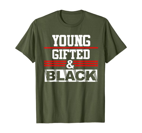 

young gifted black juneteenth history month pride t shirt, White;black