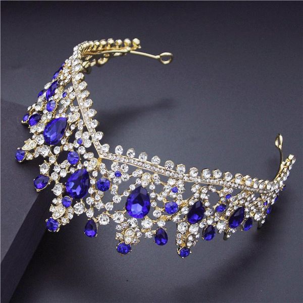 

hair clips & barrettes gorgeous crystal rhinestone tiaras and crowns bridal wedding crown jewelry headbands diadem head ornaments, Golden;silver