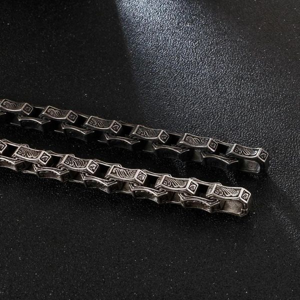 

link, chain jewelry bracelets for man 13mm unique men charm bracelet link punk stainless steel 316l gift jb118451-bdjx, Black