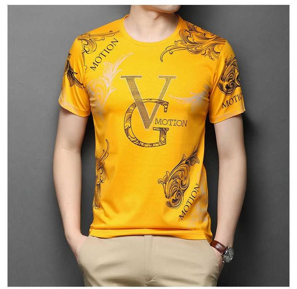 

men's men's high-end ice silk short sleeve t-shirt, White;black