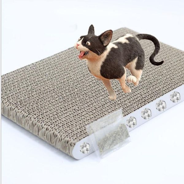 

cat toys corrugated paper scratch board catnip scratching pad pet supplies