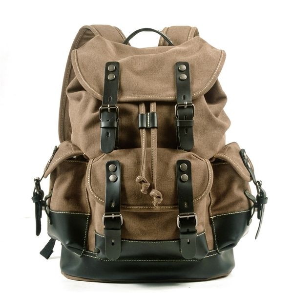 

british schoolbag outdoor mountaineering waterproof canvas travel bag leisure sports trend men's and women's computer