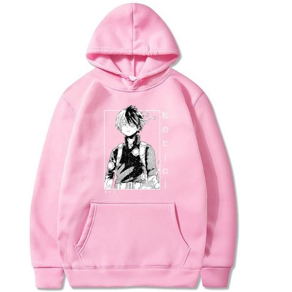 

men's hoodies & sweatshirts 2021 anime cartoon my hero academia mannen/vrouwen trui hooded streetwears harajuku winter 300, Black