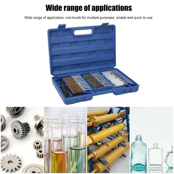 

professional hand tool sets 38pcs cleaning brush kits 8-19mm wire set with storage box ratchet hexagonal handle pipe tube brushes tools