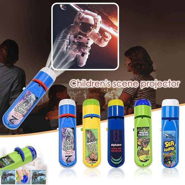 

slide projector flashlight projection lamp small flashlight education study kids doll toys for chidren christmas boy girl gift