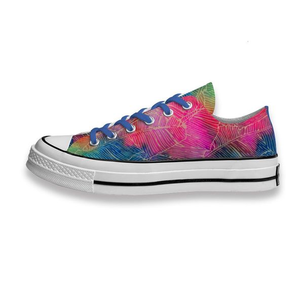 

custom printed shoes sketch leaves in colorful background sneakers low mens womens skateboard sport footwear diy trainers canvas