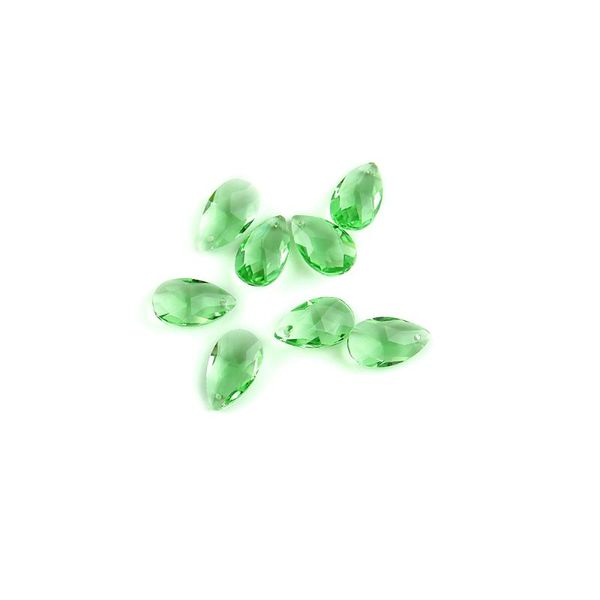 

light green color 100pcs/lot 16mm crystal hanging drop lighting glass pendants teardrop chandelier shining suncatchers