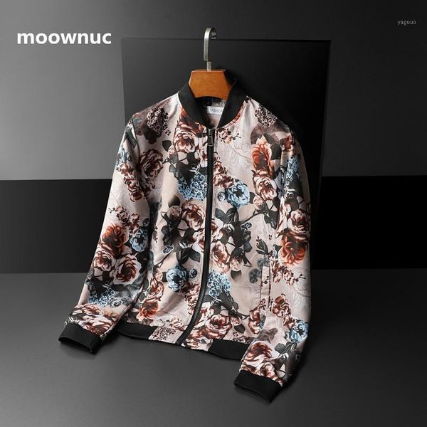 

spring and autumn men's casual coats jacket men,fashion large size flower color jackets men m-5xl, Black;brown
