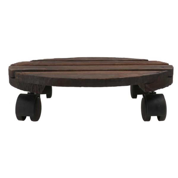 

gift wrap 1pc moveable flowerpot tray universal wheel base wooden holding