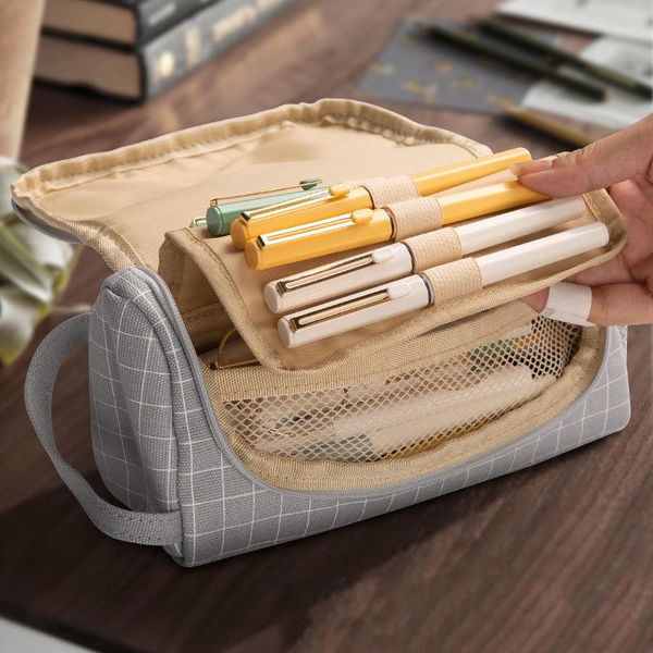 

pencil cases multi color large capacity creative canvas case school pen supplies bag stationery