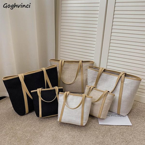 

evening bags large capacity shoulder women patchwork zipper ladies business portable harajuku casual tote bag simple canvas brand trendy