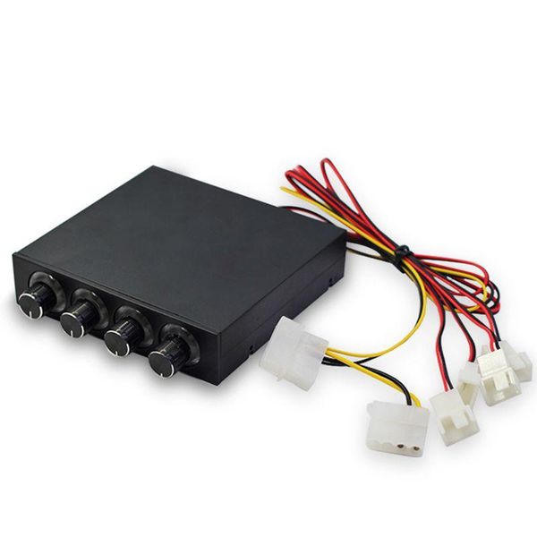 

mice 3.5inch pc hdd 4 channel speed fan controller with blue/red led front panel for computer fans retailsale
