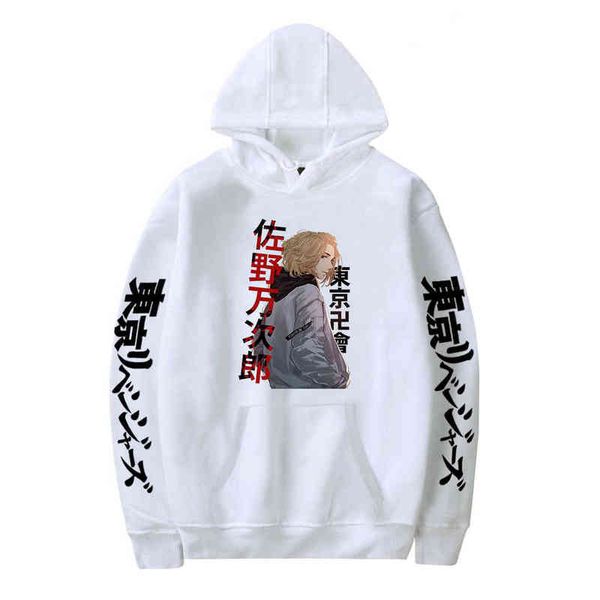 

anime tokyo revengers hoodies manga movie print streetwear men women fashion sweatshirt pullover harajuku oversized clothes g1214, Black