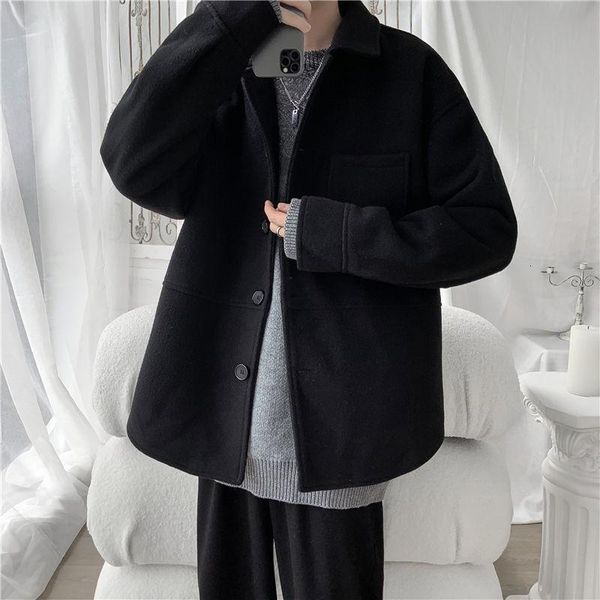 

men's jackets neploah 2021 autumn winter solid color casual jacket coat cool fashion outerwears vantage warm male coats, Black;brown